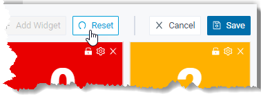 The Reset control that restores widgets to their default layout