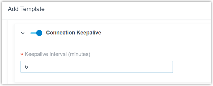 Connection Keepalive option in a template's request configuration