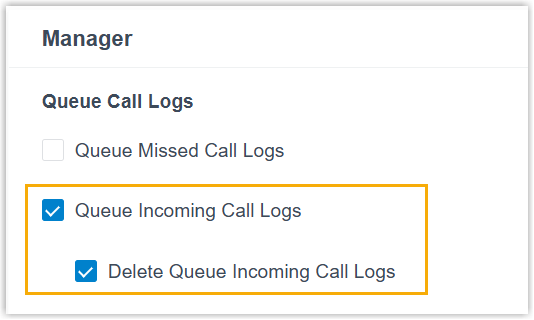 Queue manager permissions with new call log settings