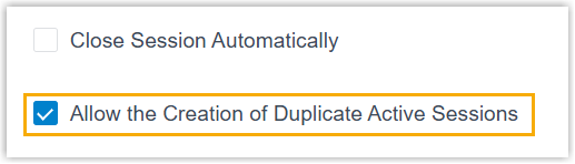 Message channel setting to allow duplicate active sessions