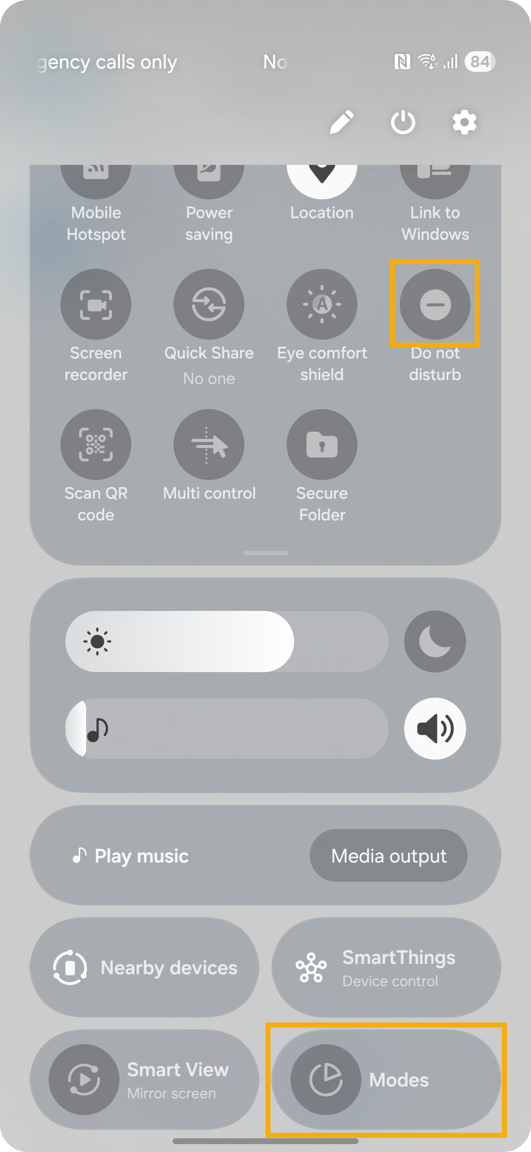 The Do not disturb tile shown in its off state
