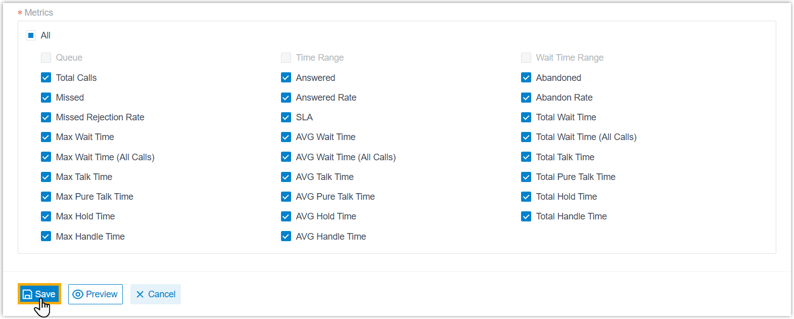 The completed report form with the Save button