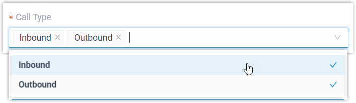 Choosing inbound or outbound calls as the trigger for automatic contact creation