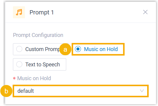 Selecting a saved hold-music track