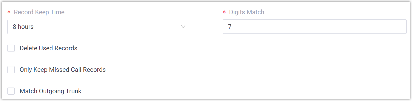 Configuration panel with the AutoCLIP matching options