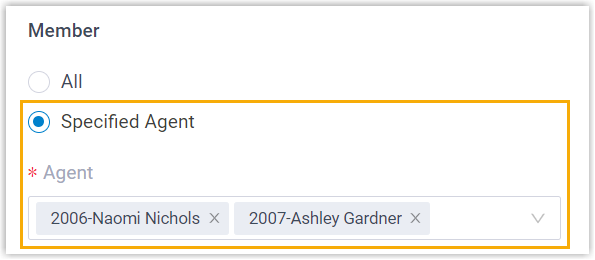 Selecting individual agents who may view a queue's call logs
