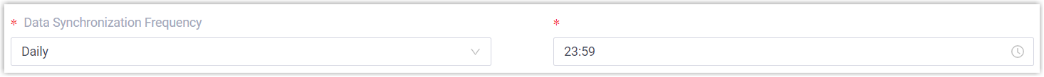 Daily sync configured to run at 23 every day