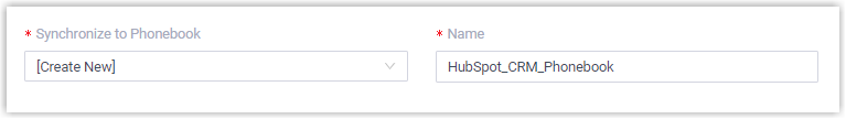 Phonebook drop-down for choosing where synced contacts are stored