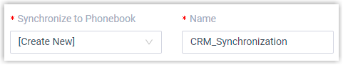 Destination phonebook selector for synced contacts