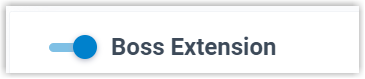 The Boss Extension switch enabled on the Features tab