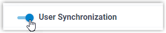 User Synchronization toggle in the enabled position