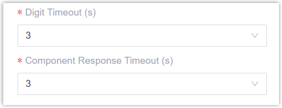 Setting the digit and response timeouts for user input