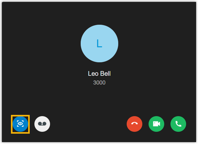 Cloud Voice App incoming call showing a live video feed from the door phone camera