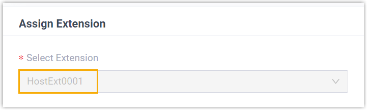 Phone list entry showing the automatically created HostExt virtual extension