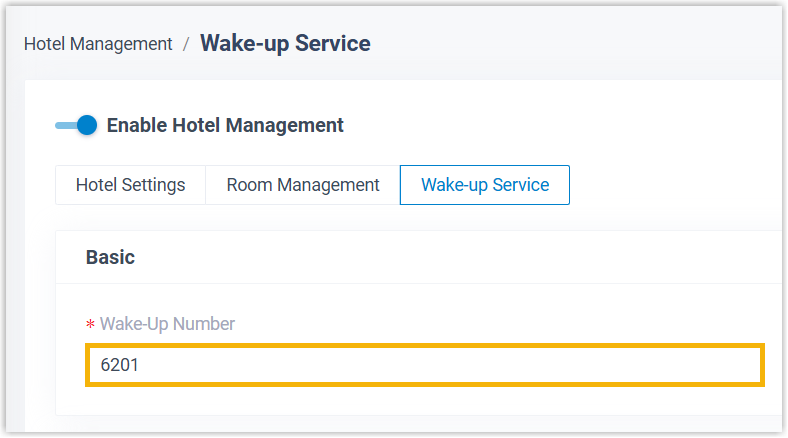 The Wake-Up Number setting