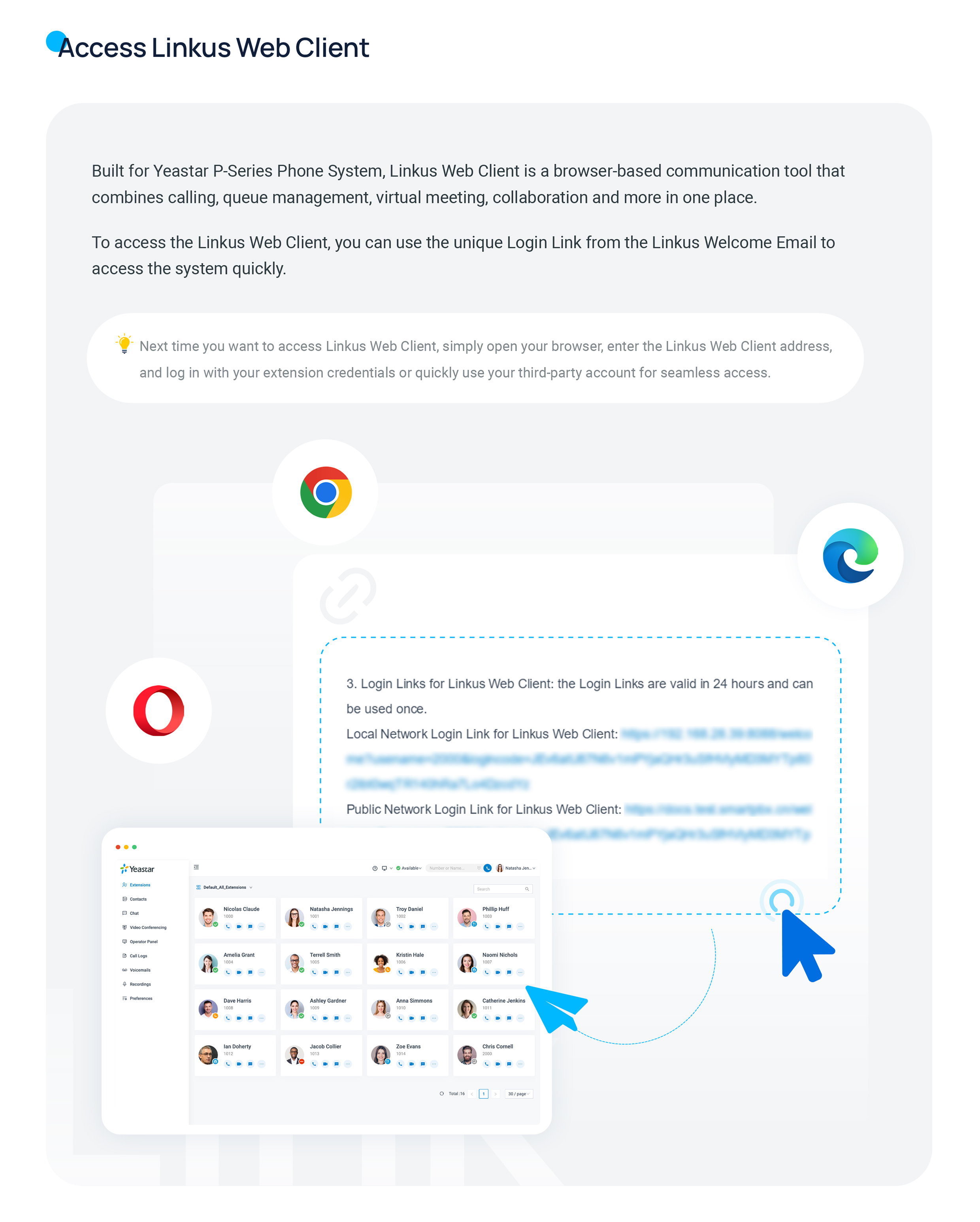 Cloud Voice, the web client sign-in screen