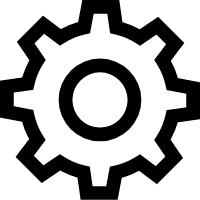 Settings icon on a widget