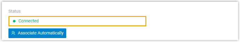 The Status field showing Connected